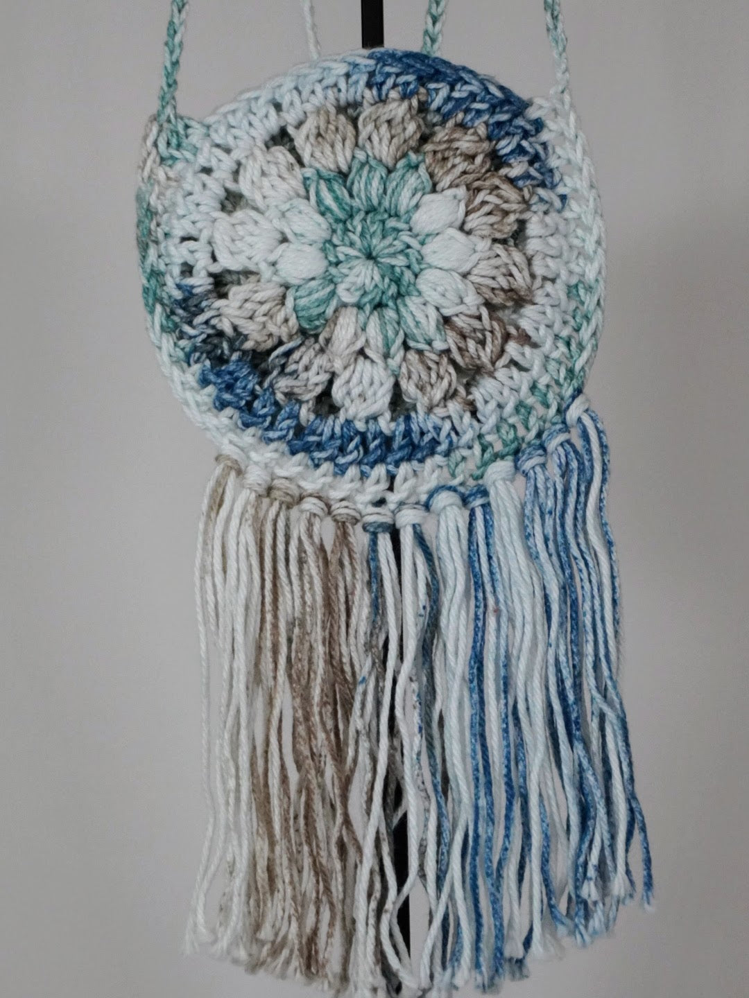 Handcrafted Crocheted Cotton 6-Inch Cross Body Toddlers Purse (6 inch fringe)