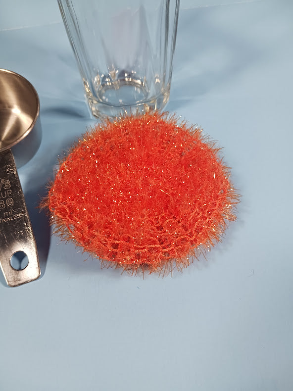 Handmade Knitted Kitchen Dish Scrubbies, (4 inches)