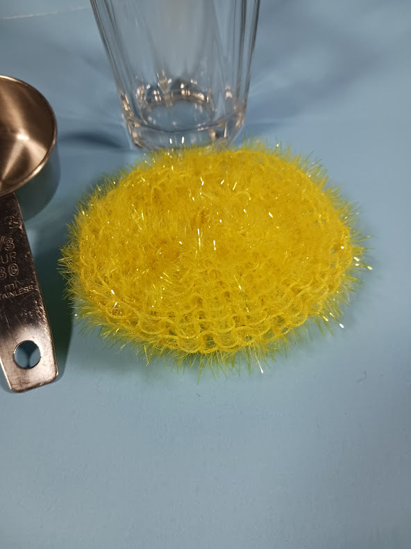 Handmade Knitted Kitchen Dish Scrubbies, (4 inches)