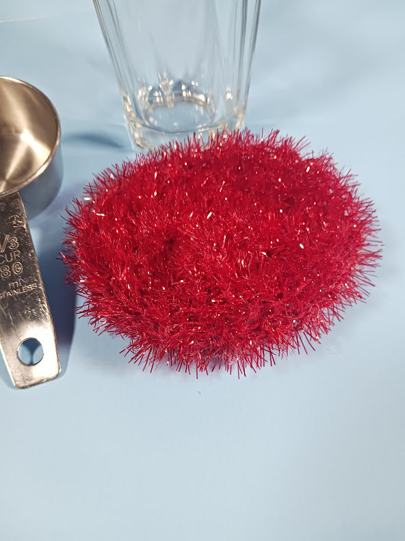 Handmade Knitted Kitchen Dish Scrubbies, (4 inches)