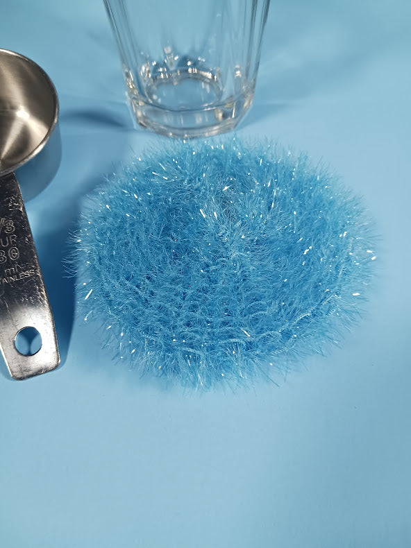 Handmade Knitted Kitchen Dish Scrubbies, (4 inches)